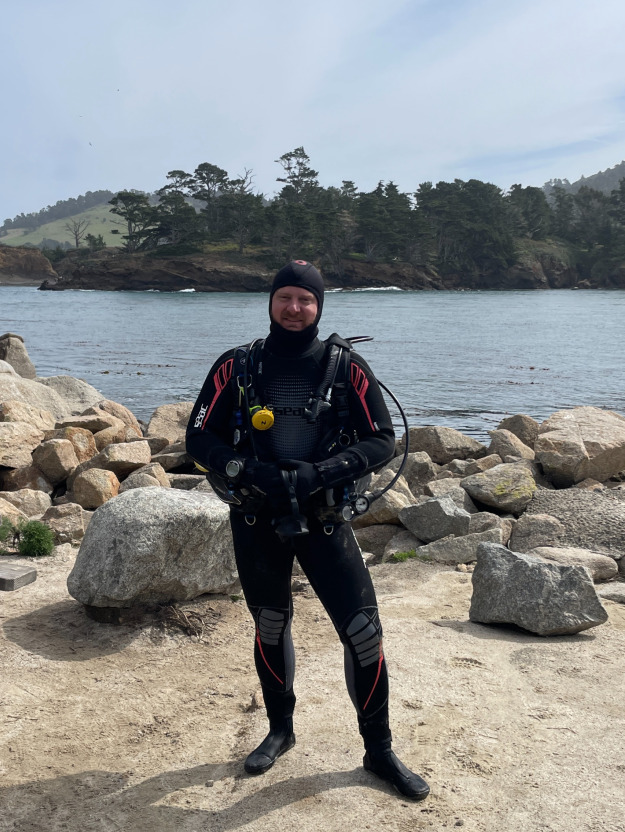 Dr Allen diving